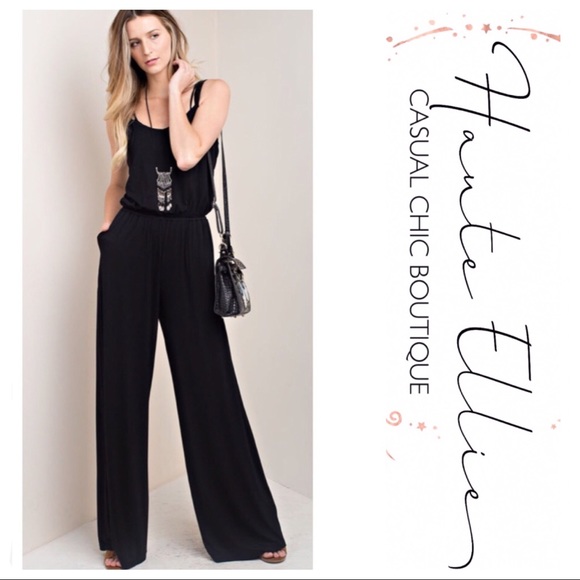 MOLLY-Skinny Strap Faux Back Wrap Jumpsuit - Picture 3 of 5